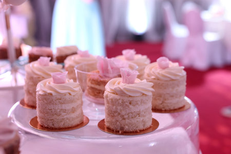 served candybar on a table in the restaurant