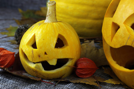 pumpkin for halloween conceptの写真素材