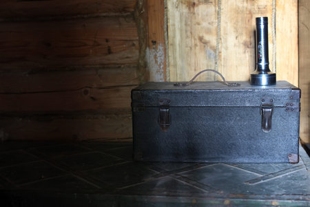 set of retro household items saved from ancestral timesの写真素材