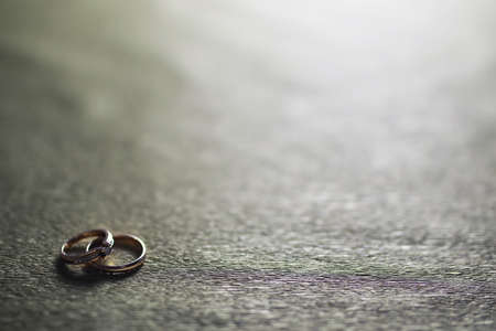 a small set of detail on wedding ceremony rings and otherの写真素材