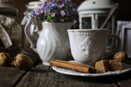 retro wooden background book on the concept of reading old books as a way of lifeの写真素材