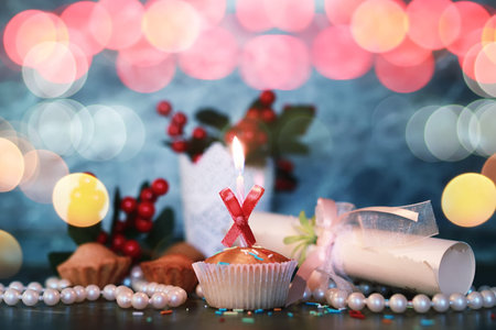 cupcake with candle