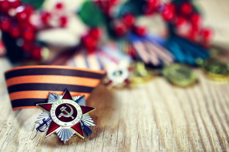 military award for services to participants in the Second World Warの写真素材