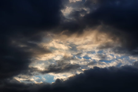 wonderful natural landscape heaven clouds on a summer day