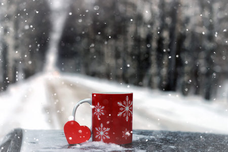 symbol of love and fidelity red heart shape as a gift for Valentine's Dayの写真素材