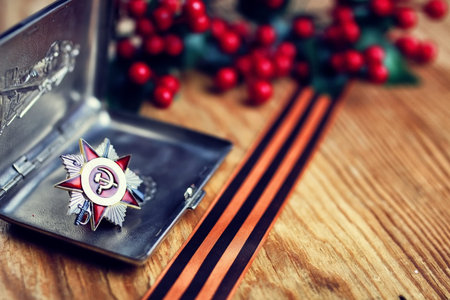 military award for services to participants in the Second World Warの写真素材