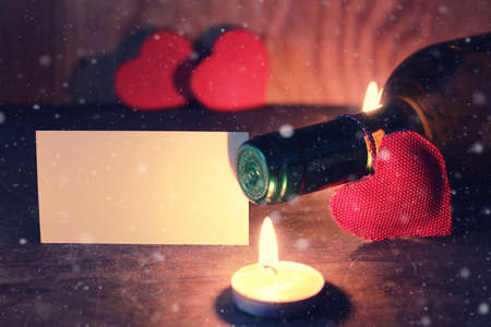 decoration with a symbol of warmth and love of a small paper heartの写真素材