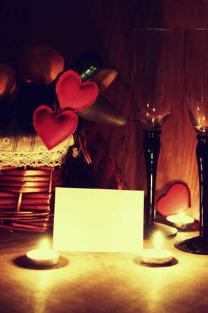 decoration with a symbol of warmth and love of a small paper heartの写真素材
