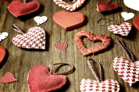 decoration with a symbol of warmth and love of a small paper heartの写真素材