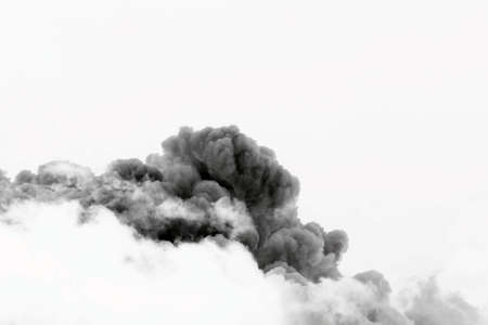 gray and white cloud from the explosion of a large unidentified creaturesの写真素材