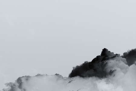 gray and white cloud from the explosion of a large unidentified creaturesの写真素材