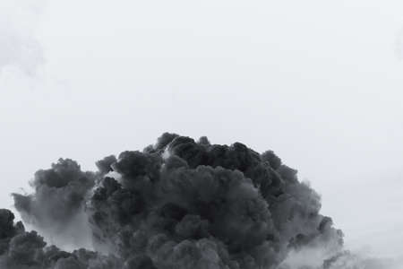 gray and white cloud from the explosion of a large unidentified creaturesの写真素材