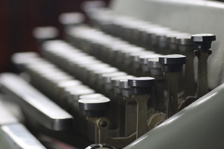Instruments employee news agency the mid-twentieth century, retro camera and typewriter