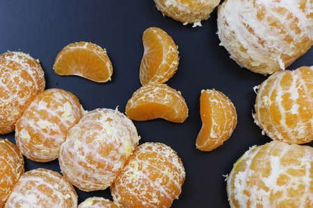 juicy mandarin citrus symbol of the new year coming holidaysの写真素材