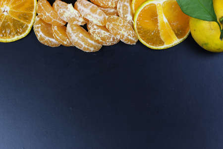 juicy mandarin citrus symbol of the new year coming holidaysの写真素材