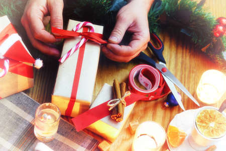 New Year's Eve celebration package gifts and signature cooking festive drinksの写真素材
