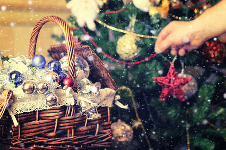 preparation for the joyous celebration of New Year decorations wishesの写真素材