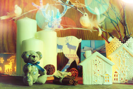 preparation for the joyous celebration of New Year decorations wishesの写真素材