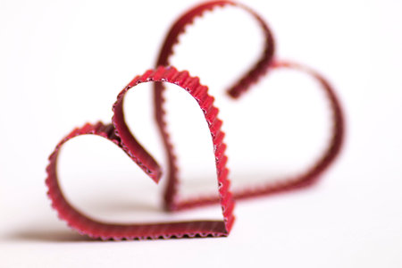decoration with a symbol of warmth and love of a small paper heart