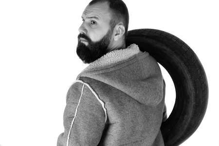 auto repair tire for the rubber wheels corporate wheel seriesの写真素材