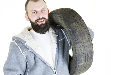 auto repair tire for the rubber wheels corporate wheel seriesの写真素材