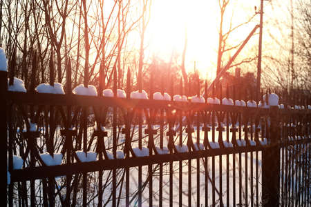 urban landscape on a sunny winter day, walkways and streetsの写真素材