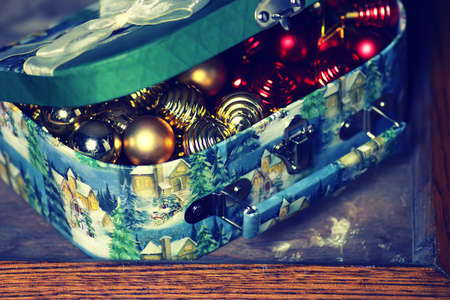 small red ball in a boxの写真素材