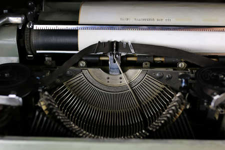 retro gray typewriter letterの写真素材