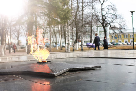 spring time eternal flame monumentの写真素材