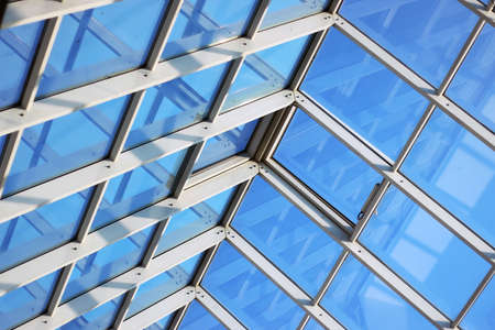glass roof shopping centerの写真素材