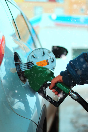 Car refueling of gasolineの写真素材
