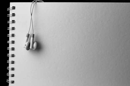 Sheet music with a number of accessoriesの写真素材