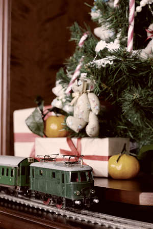 train retro toned modelの写真素材