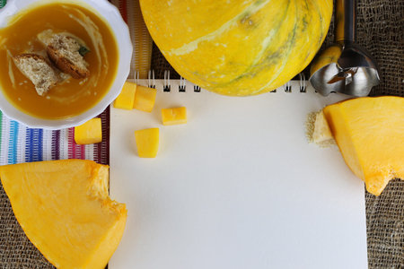 Pumpkin soup cookingの写真素材