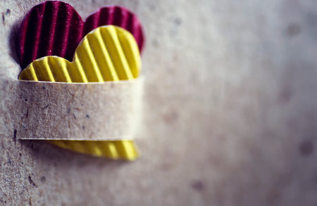 festive background and pozdravtelnaya card ornaments for the celebration of Valentine's Dayの写真素材