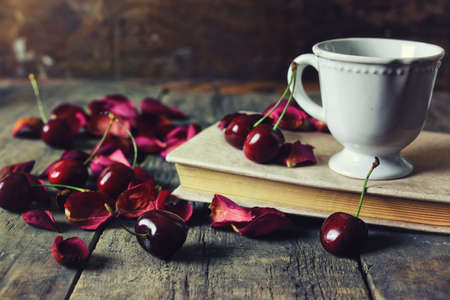 various vintage elements on old worn backgrounds different conceptsの写真素材