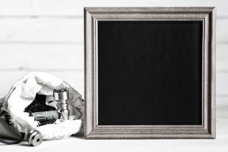 a bag of chopped dry mixture and pipe for marijuana use untreatedの写真素材