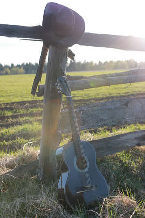 handsome and attractive person in the summer in the landscape nature and parksの写真素材