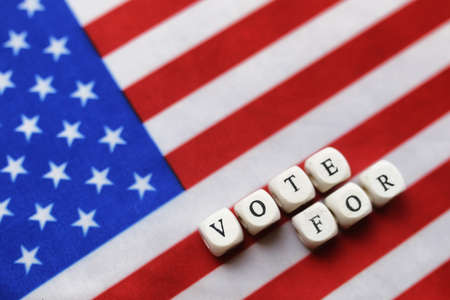 election simbol on usa flagの写真素材