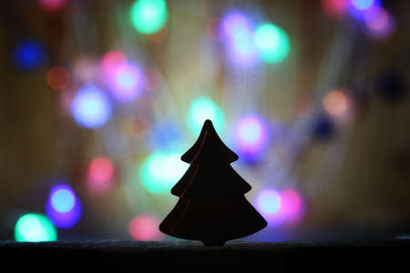 new year composition Christmas tree decorationsの写真素材