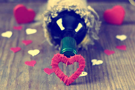 love heart shape textile backgroundの写真素材