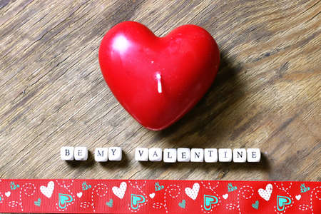 wood background with heart shapeの写真素材
