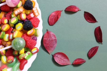 sweet candy jelly bean colorの写真素材