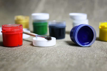 set of paint cansの写真素材