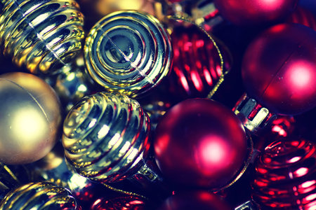 christmas color ball in a box