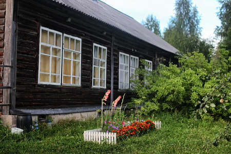 field house landscape sunset countrysideの写真素材