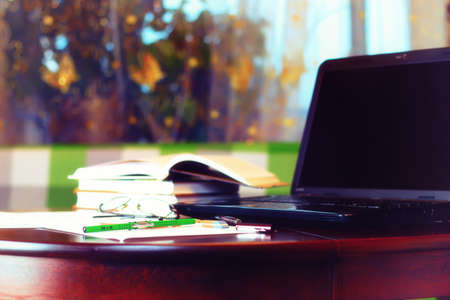 board table pencil dividerの写真素材