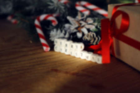 branches of a pine cone Christmas gift candy stickの写真素材