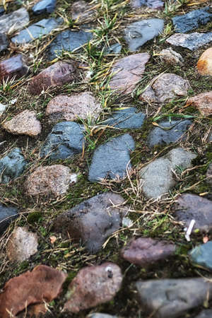 bacground in city retro cobbles on a groundの写真素材