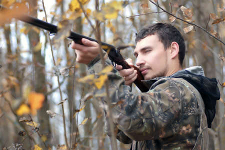 Man hunting outdoorの写真素材